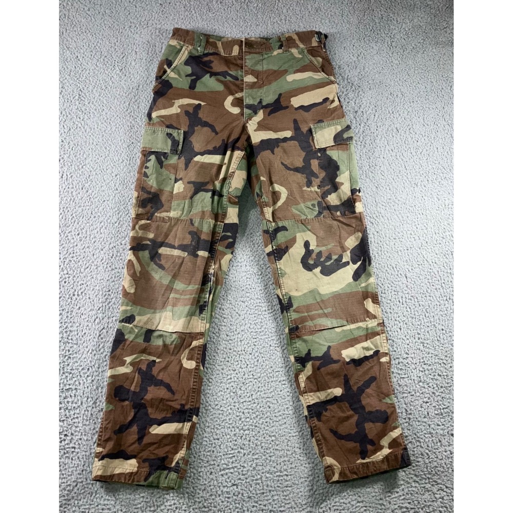 Military Cargo Pants Men Small 30x31 Woodland Camo‎ Hot Weather Combat Ripstop